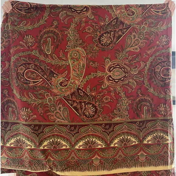 Pottery Barn Other - New Pottery Barn CAESAREA Paisley Full/Queen Duvet Cover Red/Grn + Pillow Cases